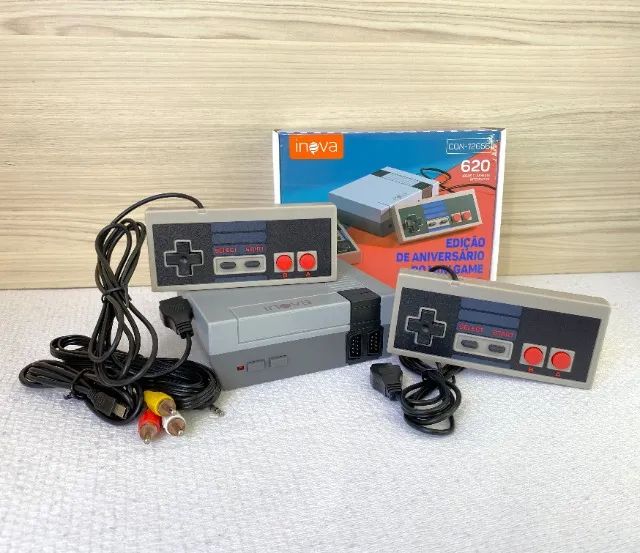 VIDEO GAME CLASSICO INOVA 620 JOGOS COM 2 CONTROLES