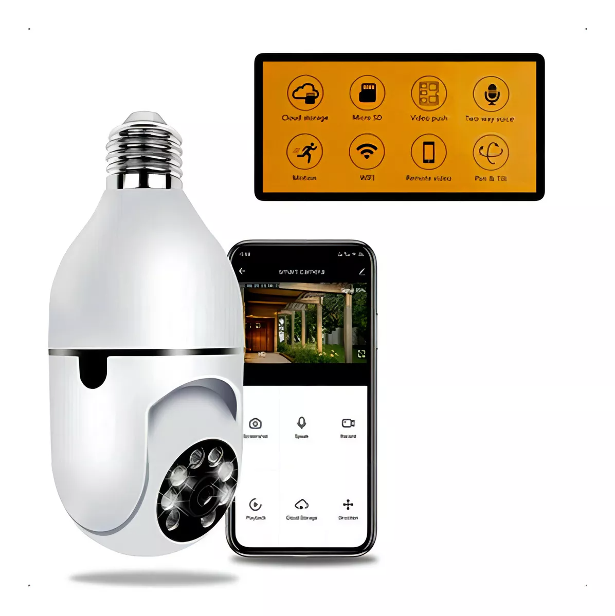 CÂMERA VISAO NOTURNA IP LAMPADA 1080 365