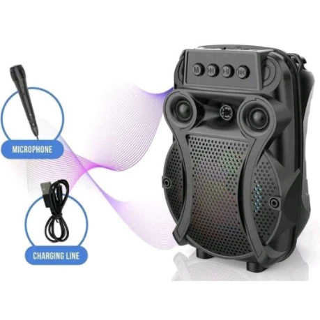 CAIXA DE SOM BLUETOOTH RGB COM MICROFONE ZQS-1429