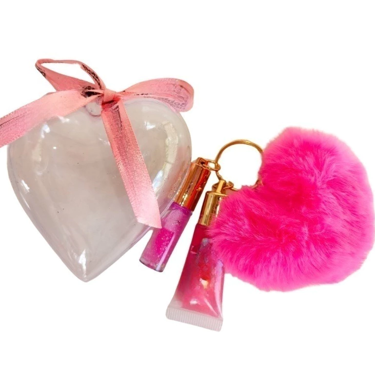 CHAVEIRO ANJO COM 2 LIP GLOSS HIDRATANTE