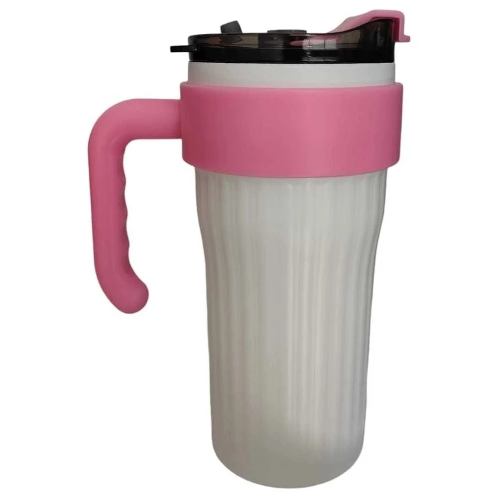 CANECA COPO TÉRMICO 800ML AÇO INOX COM TAMPA, CANUDO E ALÇA